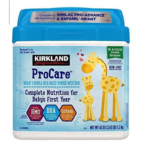 kirkland procare baby formula.